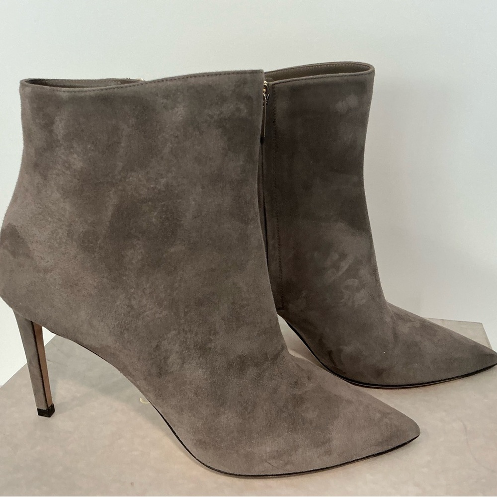 Jimmy Choo Grey Suede Heeled Boots